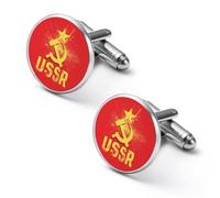 USSR Red Star Hammer Sickle Shirt Cufflinks For Men Cuff Links Gifts Wedding Business Groom 2.0cm