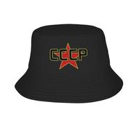 USSR Soviet CCCP Russian Bucket Hat Hawaii Fisherman Caps for Women Vintage Beach Travel Sunscreen Hats Soft Fold Pattern Cap