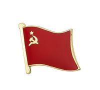 USSR Soviet Union Hammer & Sickle Flag Metal Pin Badge