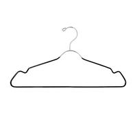 USTECH Metal Space Saving Clothes Hangers | Trouser Bar with Shoulder Notch Thin Hangers Perfect for Coat, Suit, and Pants | Non-Slip Coating and Large Hook for Added Safety | Pack of 24