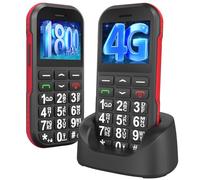 Usteetic Big Button Mobile Phone for Elderly, 4G Unlocked Senior Mobile Phones, Large Text, Large Volume, 1800mAh Long Standby, SOS Emergency Button, Charging Station, FM Radio, Black