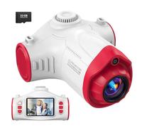 Usteetic Children's Camera with 360° Rotating Zoom Lens LED Flash 32GB TF Card, 1080P Digital Video Camera Children, Gift for 3-12 Years