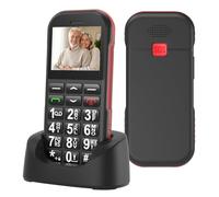 Usteetic Senior Mobile Phone with Large Buttons, 1800mAh Battery, Black | Unlocked GSM Dual SIM Basic Mobile Phone, SOS Button, 1.77" Display, Charging Station, Big Button Mobile Phone for Elderly