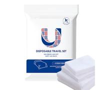 USTEL Hotel Bed Linen - Large 230 x 200 cm Disposable Bed Sheet with 2 Pillowcases - Perfect for Travel and Longer Stays - Soft, Breathable and Hygienic Bed Linen (1)