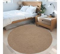USTIDE Natural Sisal Rug Round Chunky Textured Jute Rug Braided Non-Slip No Shed Washable Carpet,100cm
