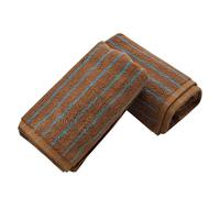 USTIDE Striped Hand Towels for Bathroom Set of 2, 100% Cotton Face Towels Absorbent Striped Face Towel Kitchen Spa Gym Brown Blue Girls Boys Hand Towel, 14 x 30 Inch