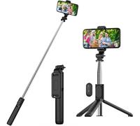 USTINE Selfie Stick, 3 in 1 Extendable Selfie Stick Tripod, Portable Phone Holder with Detachable Wireless Bluetooth Remote for iPhone13/13 Pro/12/11/11 Pro/XS Max/XS/XR/X/Samsung Galaxy/Huawei more