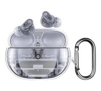 USTIYA Case for Beats Studio Buds+ 2023/Beats Studio Buds 2021 Protective Cover Transparent Key Chain Strap Protection Wireless Charging (Clear)