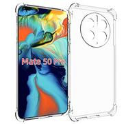 USTIYA Case for Huawei Mate 50 Pro Clear TPU Four Corners Protective Cover Transparent Soft