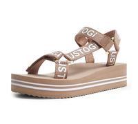 Ustogi Flatform Platform Sandals Women Arch Support Beach Slides Orthotic Summer Causal Cork Footbed Adjustable Lightweight Thick Sole Comfortable Fashion Slip on Cushion Cute 2 Strap, A2- Rose Gold