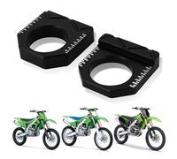 USTPO Motorcycle Rear Axle Block 2pcs Chain Adjuster Tensioner Swingarm Spool Adjuster CNC Universal for KX250 KX 250 2003-2008 KX250F 2004-2016 KX450F 2006-2016 KX125 2003-2008 Dirt Pit Bike Black
