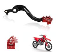USTPO Motorcycle Rear Brake Pedal Foot Lever Folding Tip CNC for CRF250R 2004-2023 CRF450R 2005-2023 CRF450RX 2017-2023 CRF250RX 2019-2023 Red