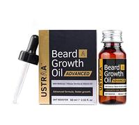 USTRAA Beard Growth Oil Advanced - 2.02 Oz - Beard Growth Oil for Patchy Beard, with Redensyl and DHT Booster, Nourishment & Moisturization, No Harmful Chemicals