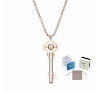 USUASI Mind Key Meditation Whistle Necklace, Titanium Steel Breathing Pendant, 180-Degree Flexible Design, 55cm, Stainless Steel, No Gemstone