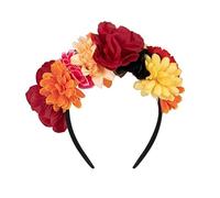 USUKUSI Mexican Flower Headband Day of The Dead Women Halloween Party Dress Up Props Stage Performance Headwear Accessories