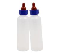 USUNFARM 2PCS 500ml Calf Nursing Feeder Bottle with Rubber Nipple Milk Feeder Feeding Bottles,Farm Goat Calf Sheep Milk Feeder Livestock Tools (500ml 2pcs)