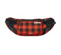 USWE Adjustable Waist Hip Pack Belt, Fanny Pack, Lightweight, Bounce-Free Fit, Zippered Storage Pockets for MTB, Enduro, Hiking, Hydration Bladder Compatible (Not Included), Flannel Red, 2L US, Modern