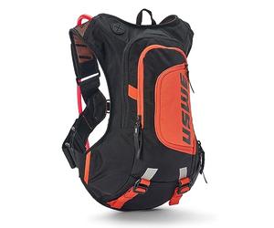 USWE Moto Hydro 12L Hydration Pack with 3.0L/ 100oz Water Bladder, a High End, Bounce Free Backpack for Enduro and Off-Road Motorcycle, Black Orange