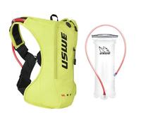 USWE Outlander Moto Hydration Pack, Running, Hiking Hydration Backpack with Water Bladder, Hydropack for Men and Women, Backpack Gear and Equipment for Cycling, MTB (Crazy Yellow, 4L)