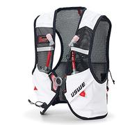 USWE Pace 2L Running Vest Hydration Pack with 2 x 500ml UltraFlask, Backpack for Men and Women, White Black, S-M