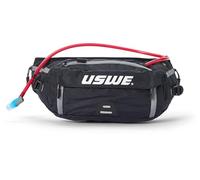 USWE Zulo Hydration Hip Pack - with Organizer and Side Pockets, Bounce Free Hip Belt (Carbon Black, 2L)