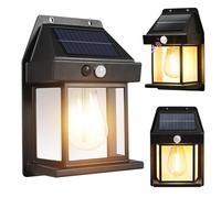 Usynox Solar Wall Lamp, New Outdoor Solar Wall Lamp, Anti Rust Waterproof Lanterns with Smart Sensor Switch, 12 Hours Lighting, Perfect Addition to Gardens, Homes, Garages, Patios (1)