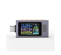 UT01C Type-C Tester DC Voltmeter Ammeter TYPE-C Fast Charge Protocol Detector Trigger Capacity Measurement Ripple Test 4-30V 12A(Gray blue)
