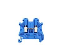 UT2.5 Din Rail Terminal Block 0.14-2.5mm² Hexagon Socket Screw Installation 26-12AWG 10Pcs(UT2.5-BLUE)