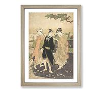 Utagawa Japanese Oriental Along The Seashore at Futami Framed Print | A2 Oak Framed Wall Art | Ready to Hang | Asian Nature Picture | Living Room Bedroom Lounge Office