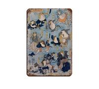 Utagawa Kuniyoshi Samurai Frog Retro Poster Metal Tin Sign Chic Art Retro Iron Painting Bar People Cave Cafe Family Garage Poster Wall Decoration 8x12inch(20x30cm)