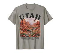 Utah Beehive State Canyon River Eagle Landscape T-Shirt