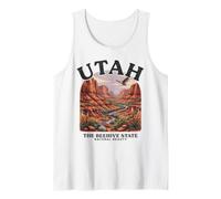 Utah Beehive State Canyon River Eagle Landscape Tank Top