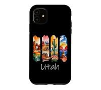 Utah Brushstroke Arches National Park Hiking Boots Cactus Case for iPhone 11