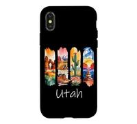 Utah Brushstroke Arches National Park Hiking Boots Cactus Case for iPhone X/XS