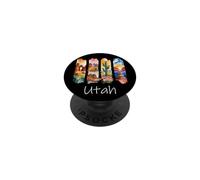Utah Brushstroke Arches National Park Hiking Boots Cactus PopSockets Adhesive PopGrip