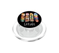 Utah Brushstroke Arches National Park Hiking Boots Cactus PopSockets PopGrip for MagSafe