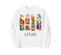 Utah Brushstroke Arches National Park Hiking Boots Cactus Sweatshirt