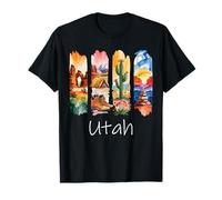 Utah Brushstroke Arches National Park Hiking Boots Cactus T-Shirt