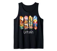 Utah Brushstroke Arches National Park Hiking Boots Cactus Tank Top