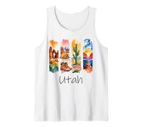 Utah Brushstroke Arches National Park Hiking Boots Cactus Tank Top