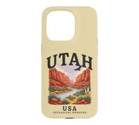 Utah Canyon River Landscape USA Geological Wonders Case for iPhone 15 Pro