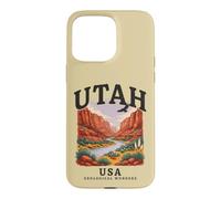 Utah Canyon River Landscape USA Geological Wonders Case for iPhone 15 Pro Max