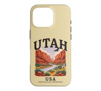 Utah Canyon River Landscape USA Geological Wonders Case for iPhone 16 Pro