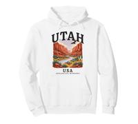 Utah Canyon River Landscape USA Geological Wonders Pullover Hoodie