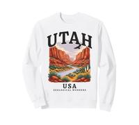 Utah Canyon River Landscape USA Geological Wonders Sweatshirt