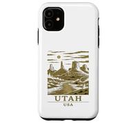 Utah Canyon Vintage Desert Monuments Moonlight Landscape Art Case for iPhone 11