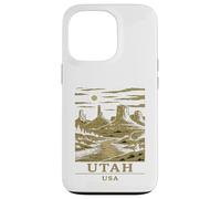 Utah Canyon Vintage Desert Monuments Moonlight Landscape Art Case for iPhone 13 Pro