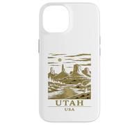 Utah Canyon Vintage Desert Monuments Moonlight Landscape Art Case for iPhone 14