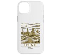 Utah Canyon Vintage Desert Monuments Moonlight Landscape Art Case for iPhone 14 Plus