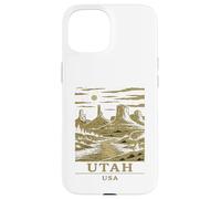 Utah Canyon Vintage Desert Monuments Moonlight Landscape Art Case for iPhone 15